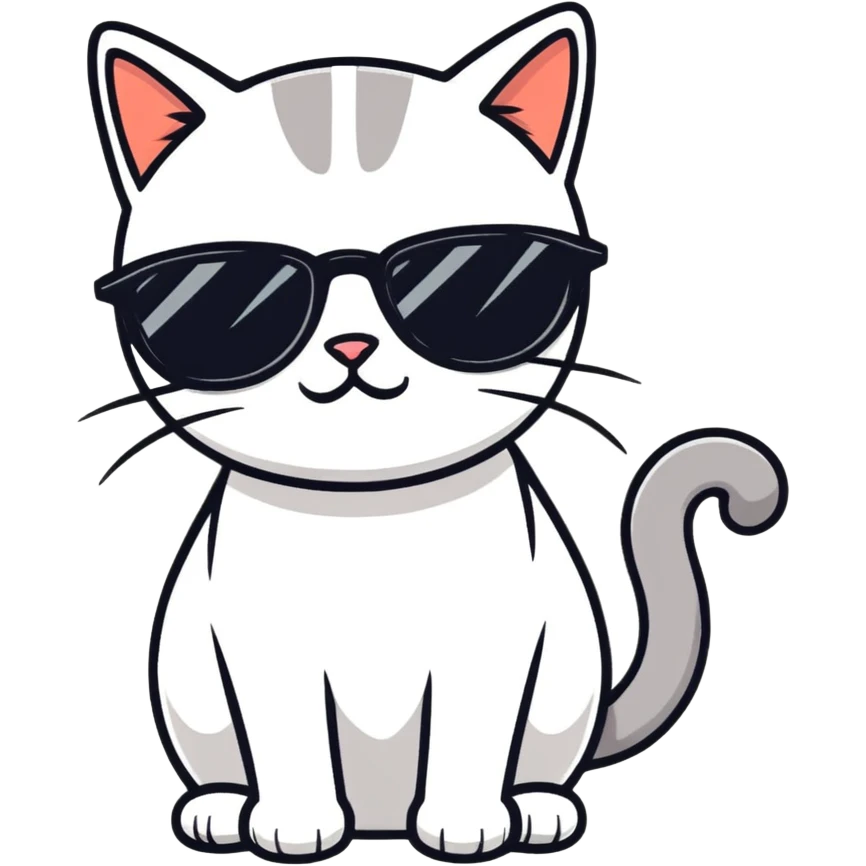 Cat with sunglasses emoji