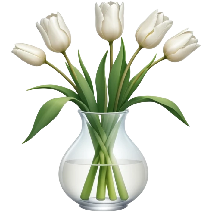 White tulips emoji