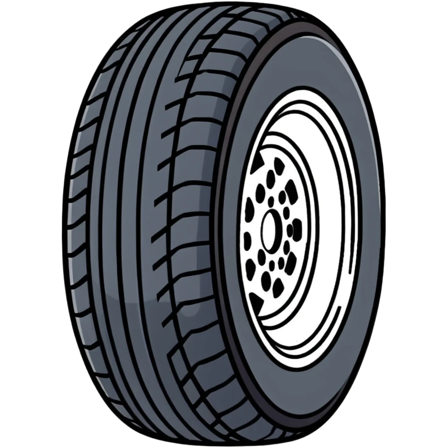 automobile tire emoji