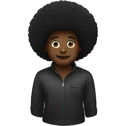 black emoji with afro emoji