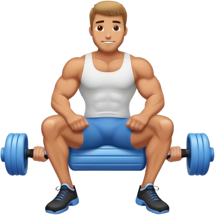 buff guy lying lats down on foam-roller emoji