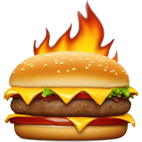 Burguer fire emoji