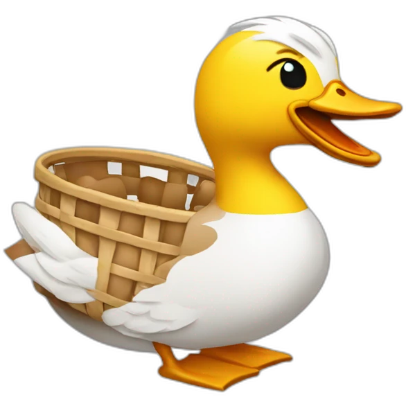 Canard qui fait du basket emoji