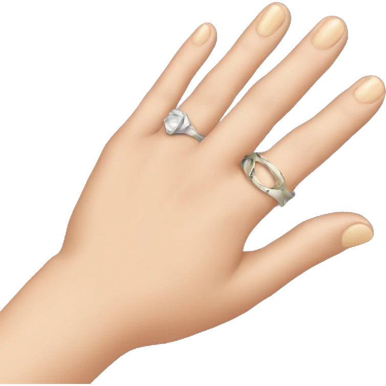 Women hand with ring emoji