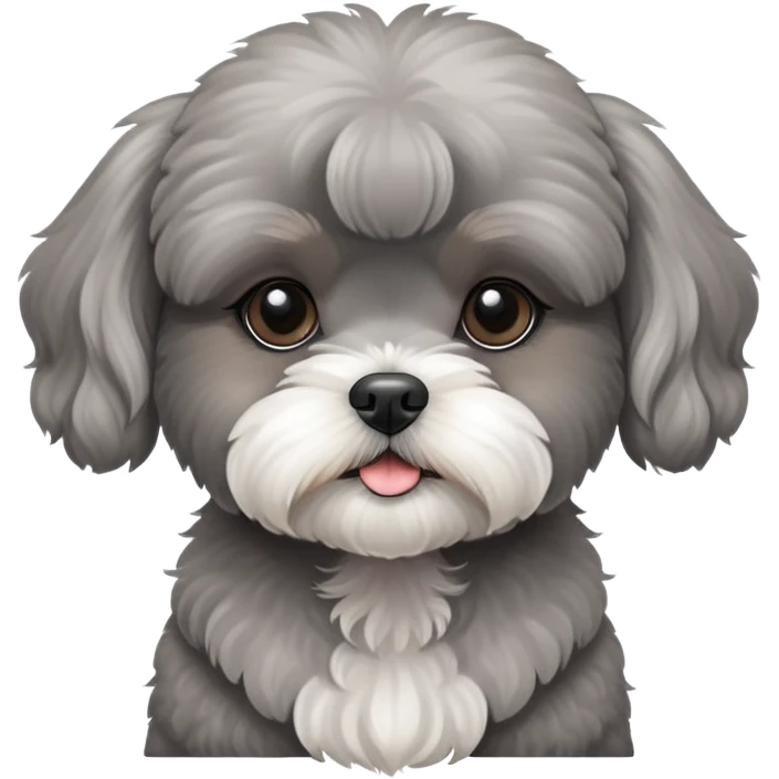 Grey Poodle Shih Tzu Girl Puppy emoji