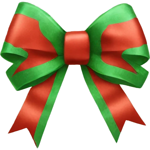 Christmas bow emoji
