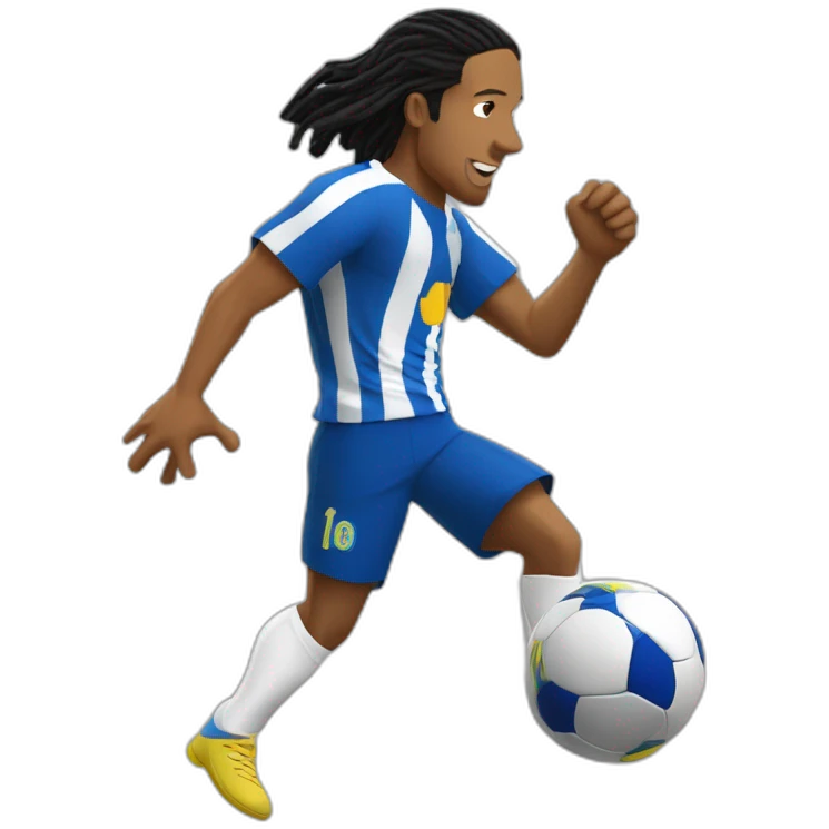 Ronaldinho gaucho jogando footvolley emoji
