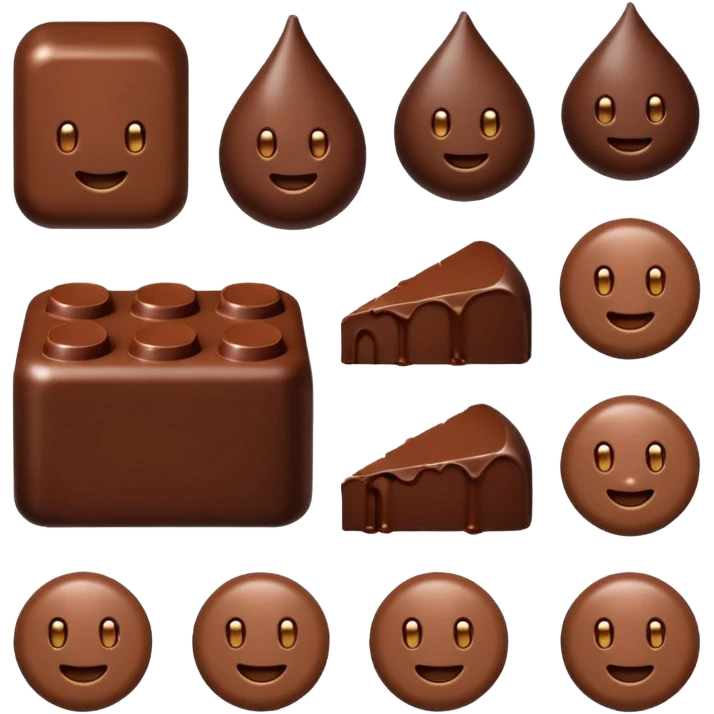 brown emojis of chocoate emoji