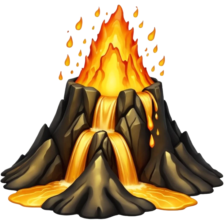 Volcano gold emoji