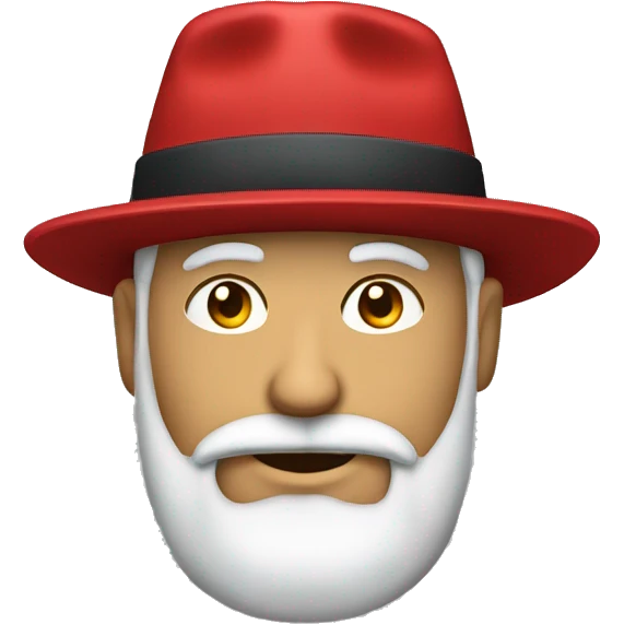 HOMBRE CON BARBA Y GORRA ROJA emoji