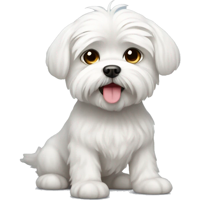 Cute Maltese dog emoji