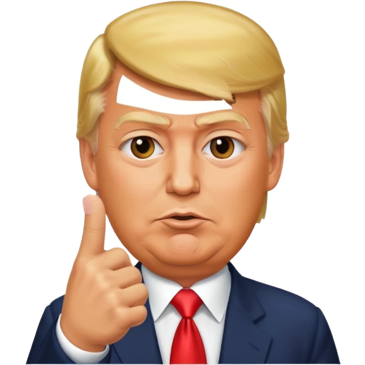 Donald trump giving the finger  emoji