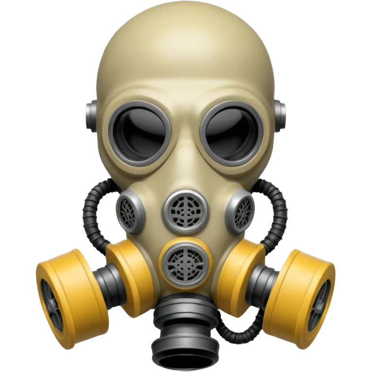 Skeleton wearing a gas mask emoji
