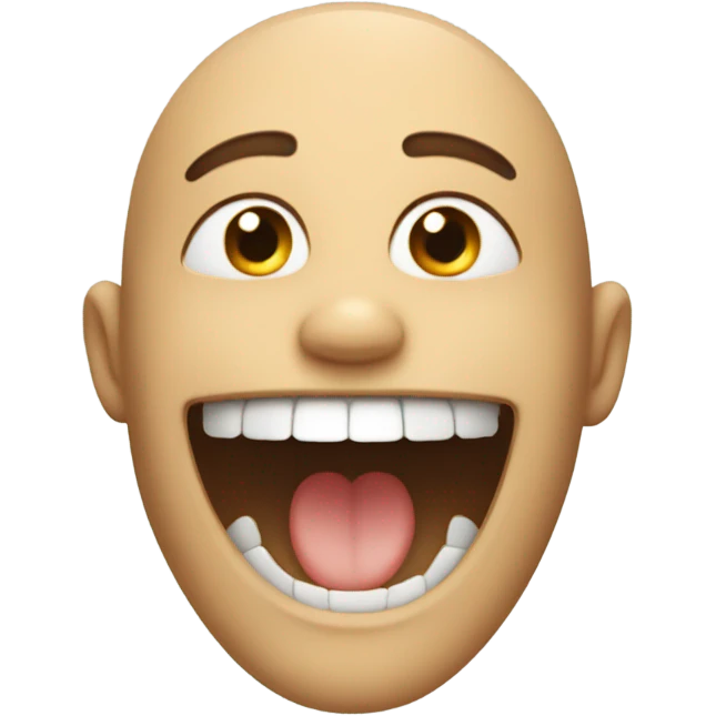 boy showing his teeth emoji
