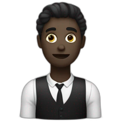 Noir choquée met ses mains derrière sa tête emoji