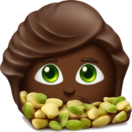 Dubai chocolate with pistachio inside emoji