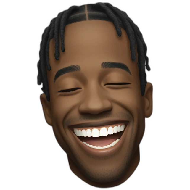 Travis Scott laughing  emoji
