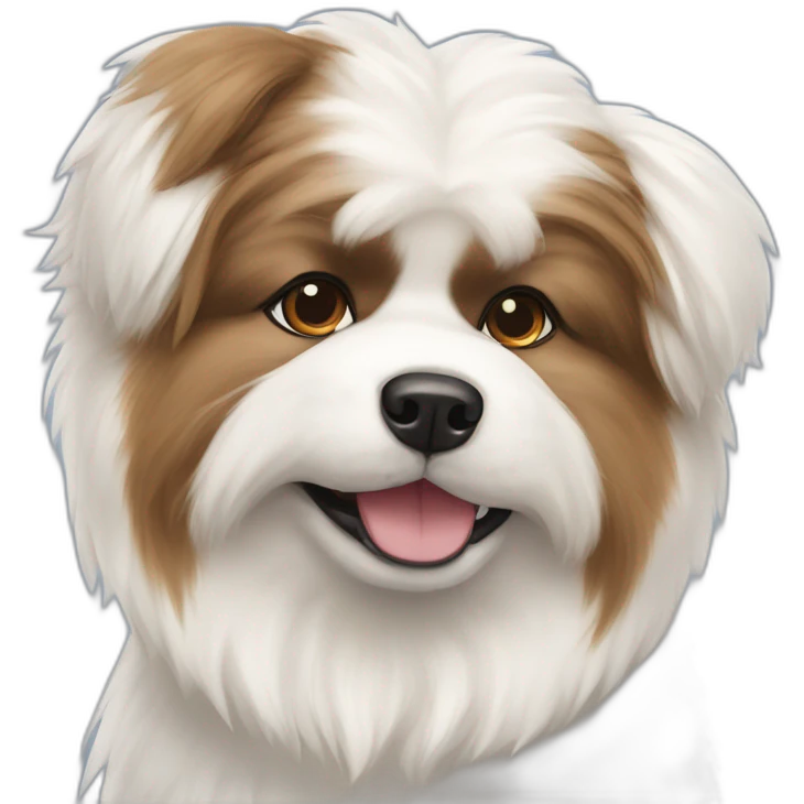 Samoyed and shih tzu emoji