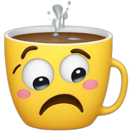 crying into cup emoji