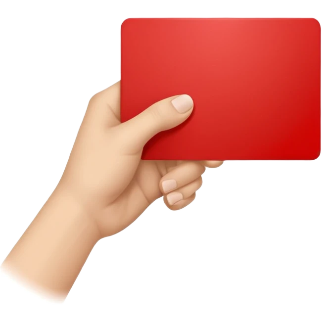 hand red card (#00A3E0) and red (#F9423A) emoji