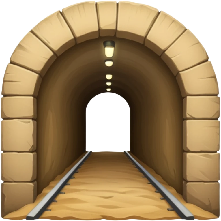 The tunnel is sandy emoji