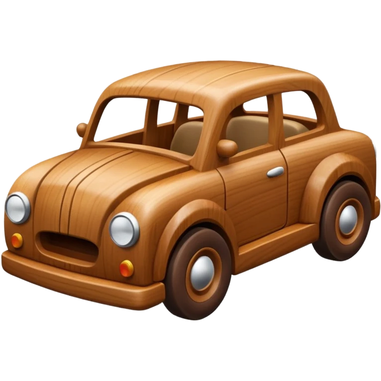 wood toy car no color only wood emoji