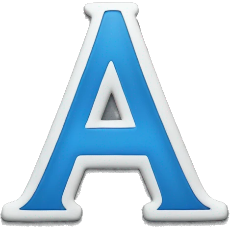 Blue letter A emoji