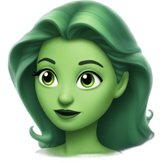Galinda from Wicked thinking about Elphaba emoji