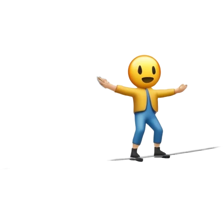 tightrope between two buildings
 emoji