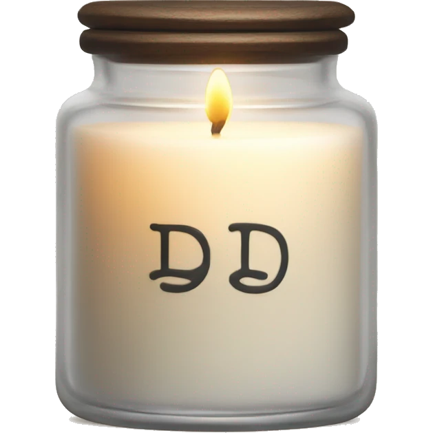 Candle in glass jar with Dyptique written on it  emoji