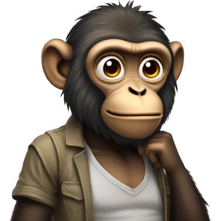 monkey thinking hard emoji