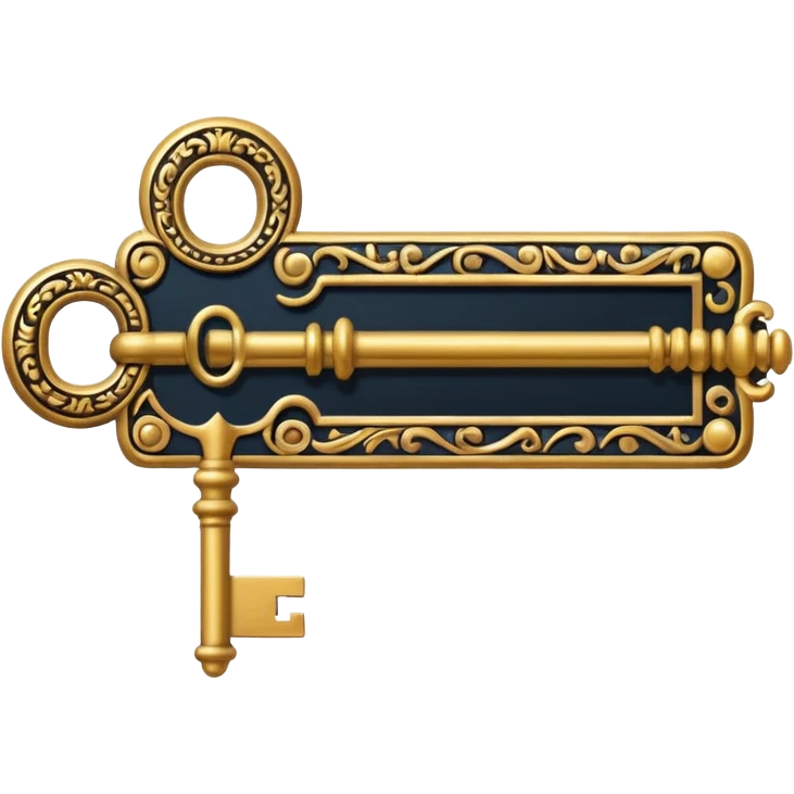 key in the horizontal position old and ornate emoji