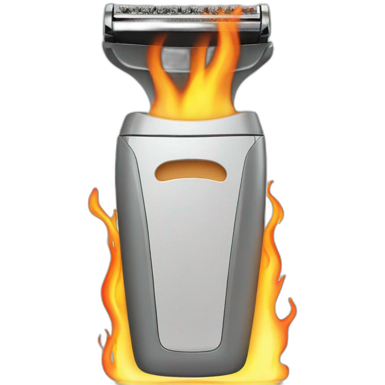 shaver on fire emoji