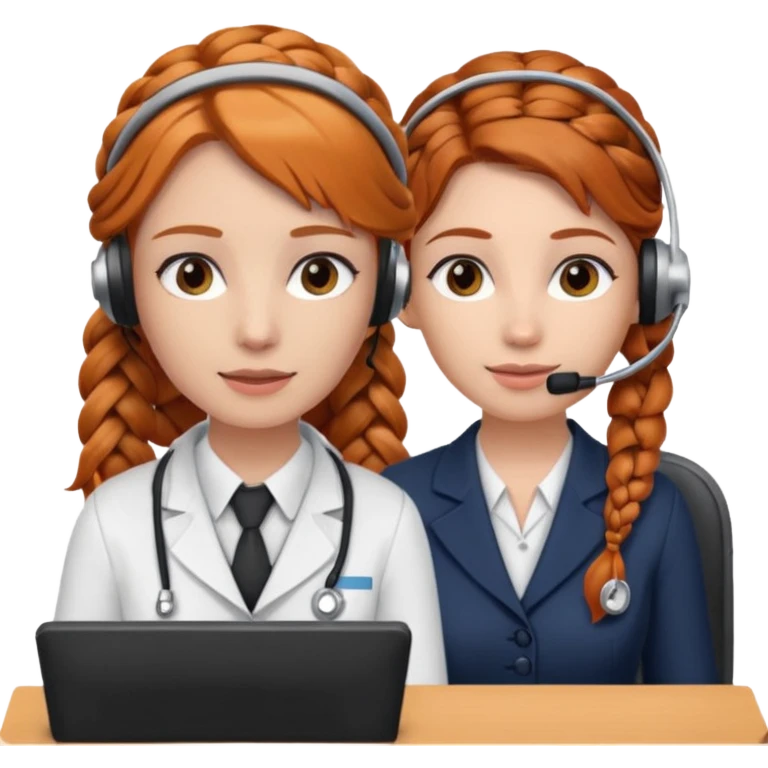 receptionist face braided ginger receptionist emoji