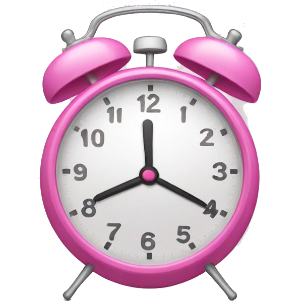 pink alarm clock emoji