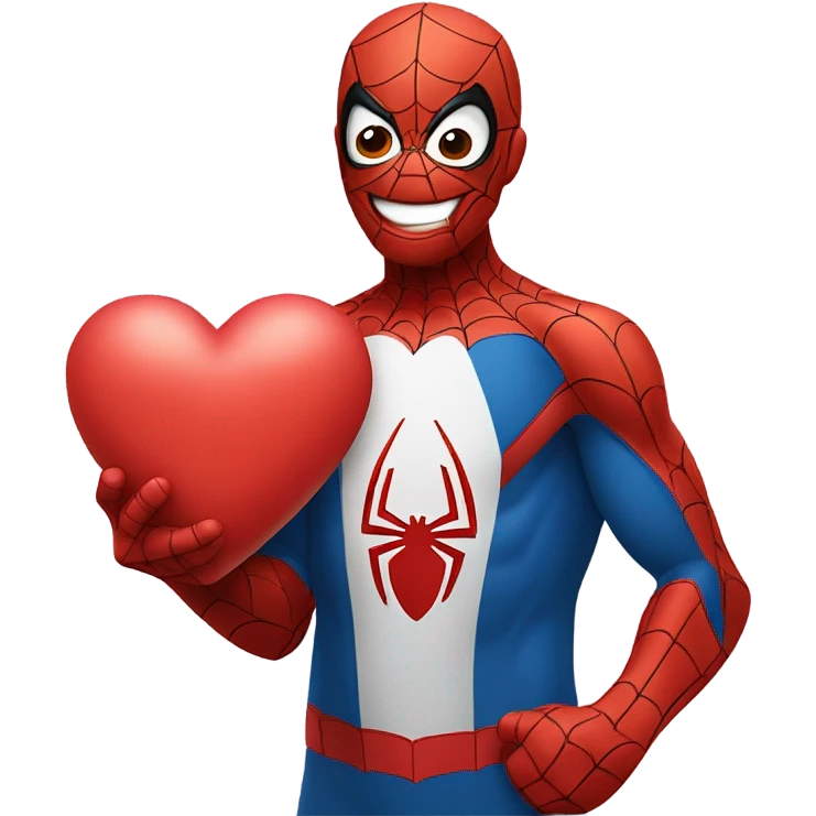 Spiderman with a heart  emoji