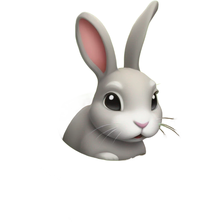 Cozy rabbits in the garden  emoji