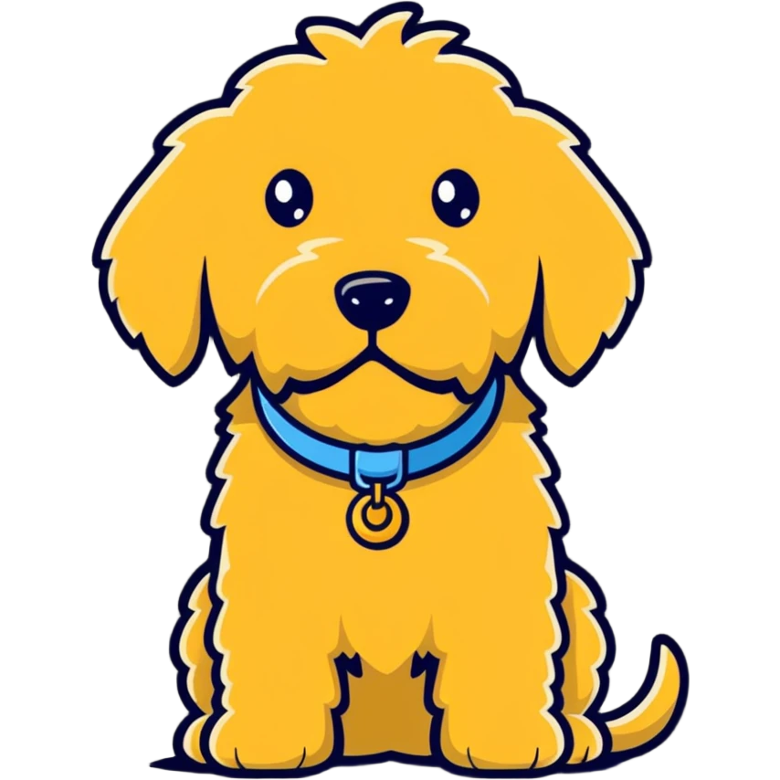 Annoyed golden doodle  emoji