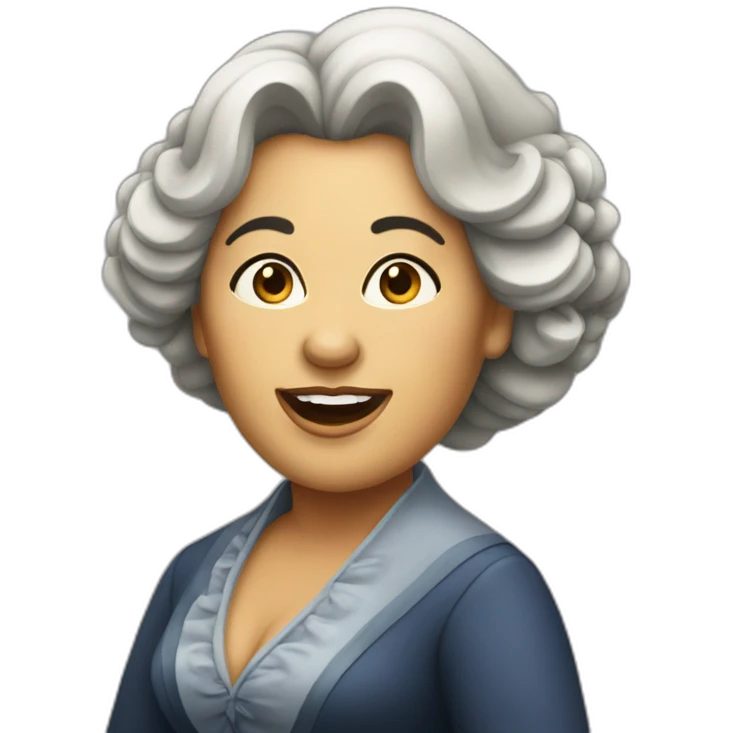 large lady opera singer emoji