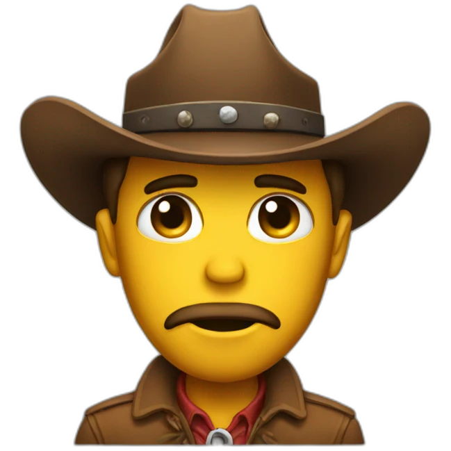 Cowboy feeling sick emoji