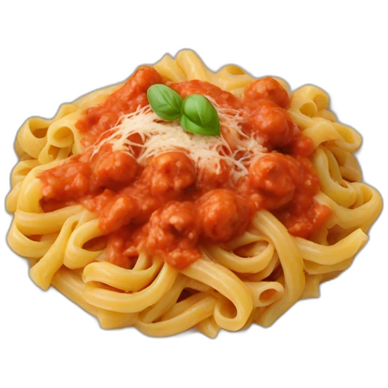 pasta dish with red sauce emoji