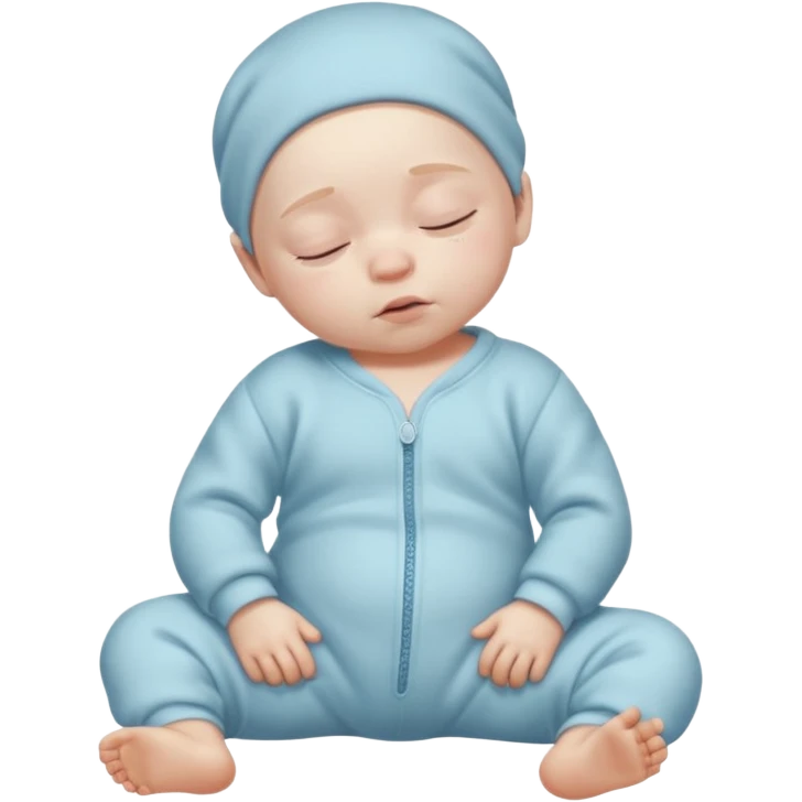 High resolution of   realistic full body sleepy baby distorted , no extra hybrid emoji