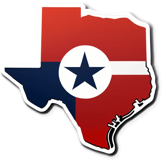 State of Texas with realtor logo emoji