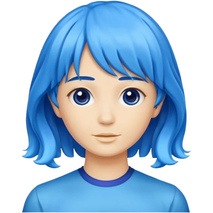 blue wig emoji