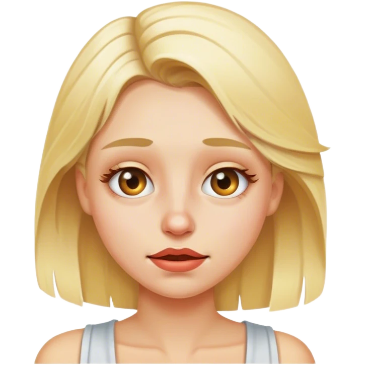 Drunk blonde girl emoji