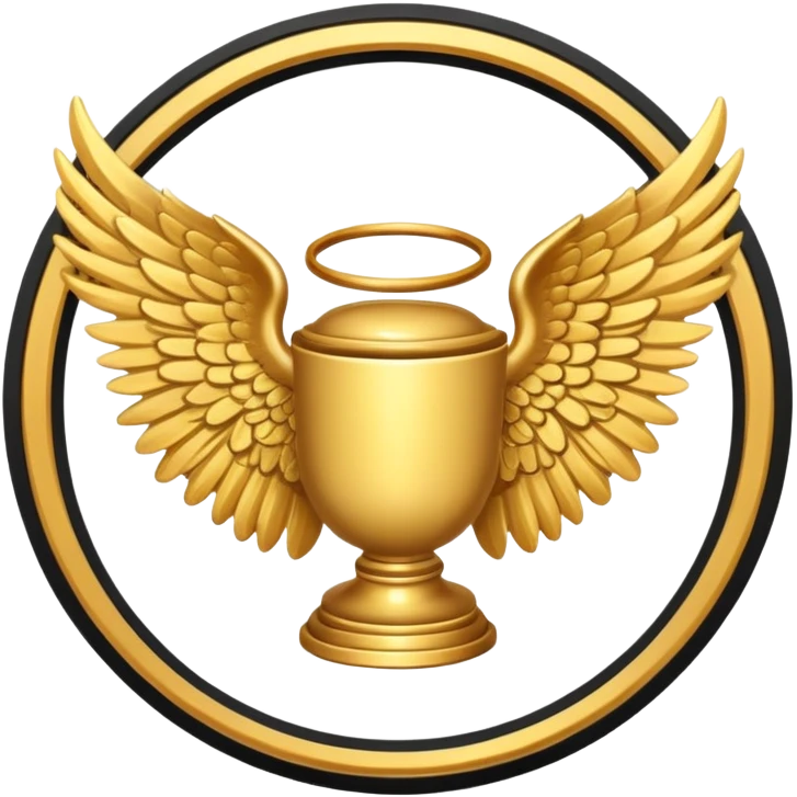 N award-in-frame-decorated-with-golden-angel--wings emoji