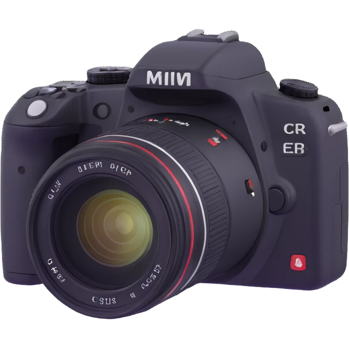 DSLR camera, angled view emoji