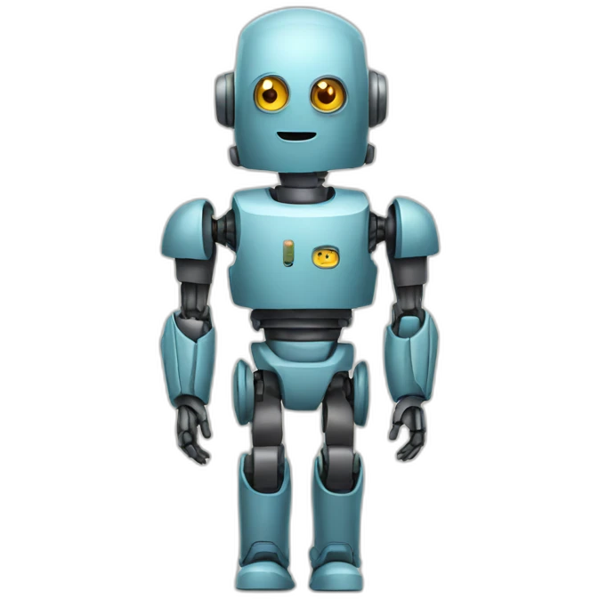 man and robot emoji