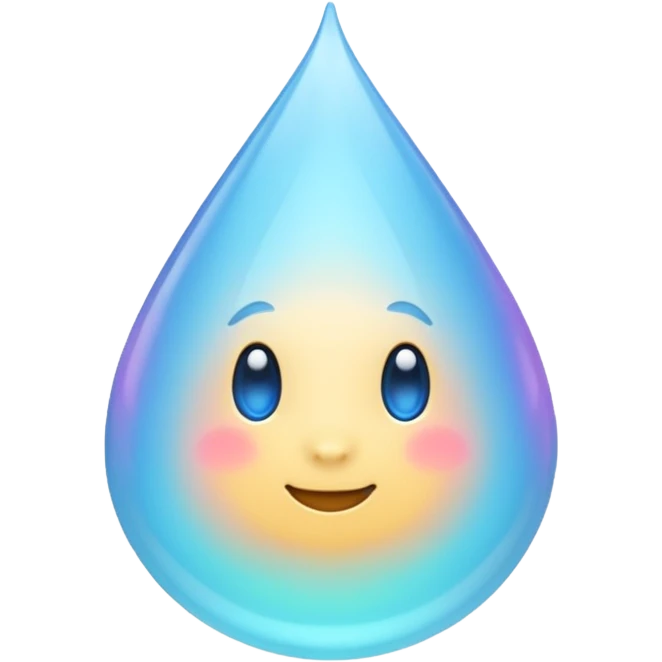 Pastel raindrop emoji