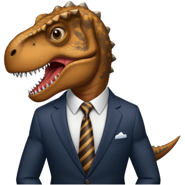 trex in business suit emoji